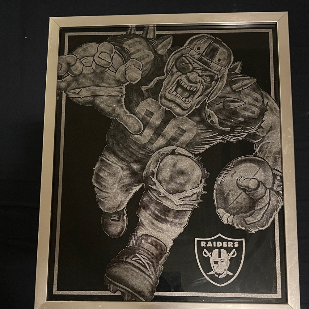 Framed Raiders Art Print in Black and Gray